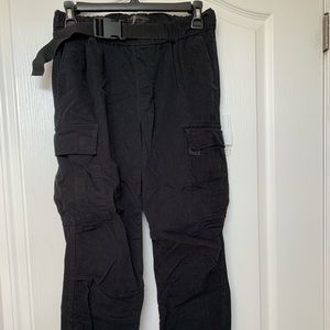 Black cargo pants